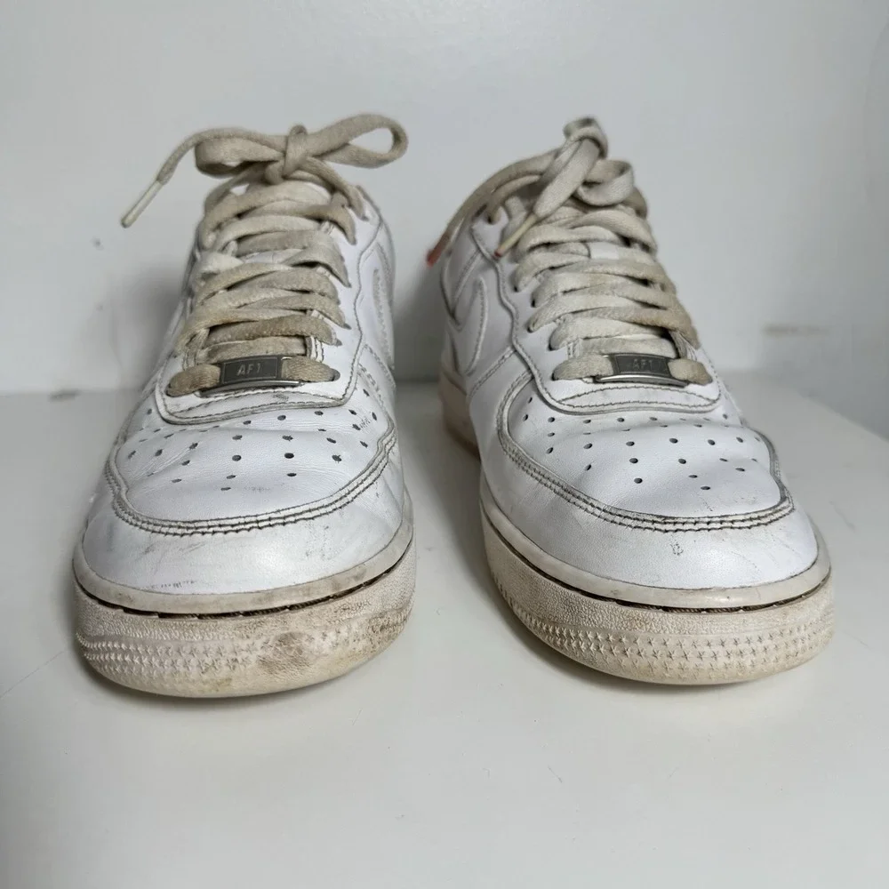 Nike Air Force 1‎ Low White Leather Sneakers Men Size 7.5 Outdoorsy